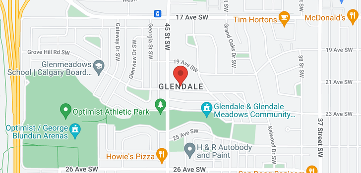 map of 40 Glenfield RD SW